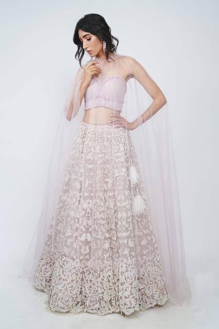 Geisha Designs Genevieve Cape & Lehenga Set 