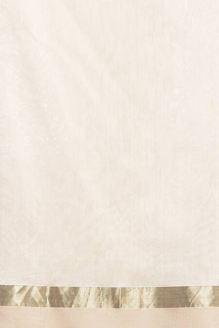 Shop Prama By Pratima Pandey Gold Chanderi Silk Embroidered Thread Work Saree Online at Aza Fashions Shop_Prama By Pratima Pandey_Gold Chanderi Silk Embroidered Thread Work Saree _Online_at_Aza_Fashions