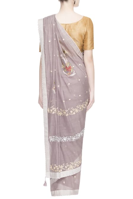 Shop Prama By Pratima Pandey Pink Chanderi Silk Embroidered Thread Work Saree at Aza Fashions Shop_Prama By Pratima Pandey_Pink Chanderi Silk Embroidered Thread Work Saree _at_Aza_Fashions