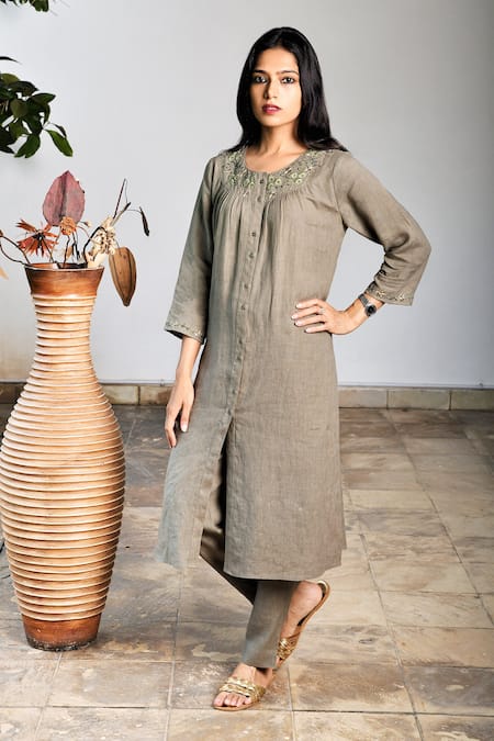 Linen Bloom Linen Embroidered Tunic 