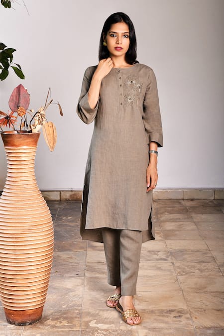 Linen Bloom Linen Embroidered Tunic 