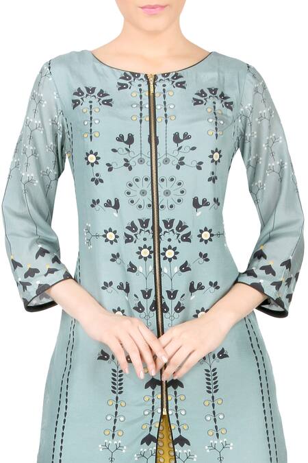 Buy_Soup By Sougat Paul_Blue Light Kurta With Palazzos _Online_at_Aza_Fashions