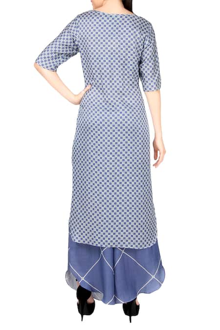 Soup By Sougat Paul Off-white printed kurta & palazzos 