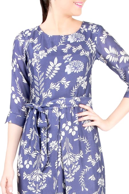 Soup By Sougat Paul_Purple Printed Dhoti Jumpsuit _Online_at_Aza_Fashions