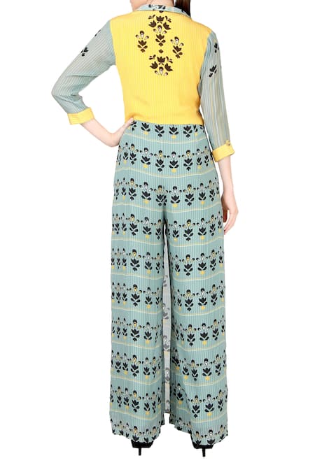 Soup By Sougat Paul Crepe Printed Wrap Jumpsuit 