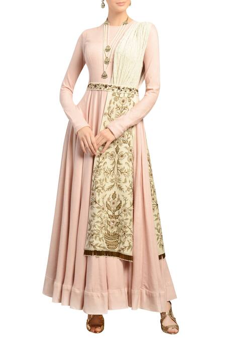 Neha & Tarun_Pink Super Flare Anarkali _Online_at_Aza_Fashions