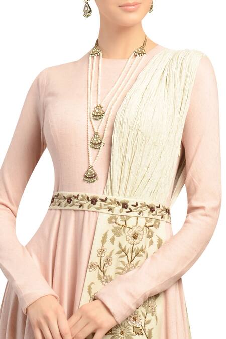 Buy_Neha & Tarun_Pink Super Flare Anarkali _Online_at_Aza_Fashions