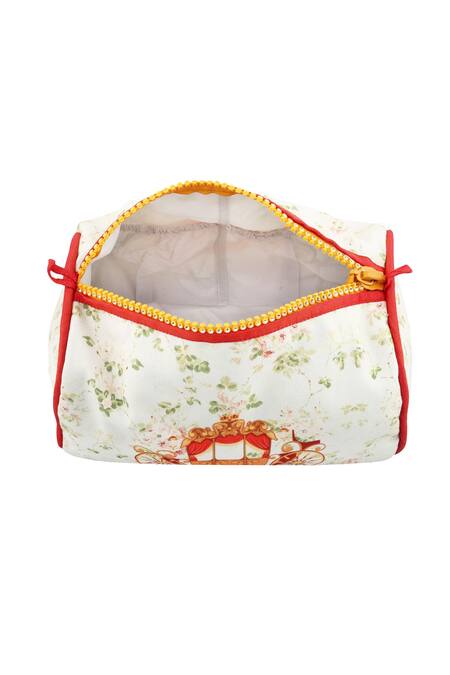 Buy_Puneet Gupta_Off White Shahi Baghi Digital Printed Travel Pouch _Online_at_Aza_Fashions