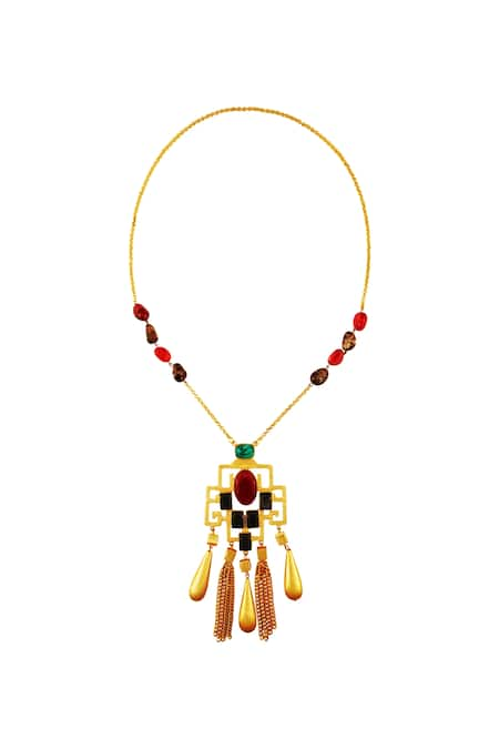 Masaya Jewellery Stone Long Necklace 