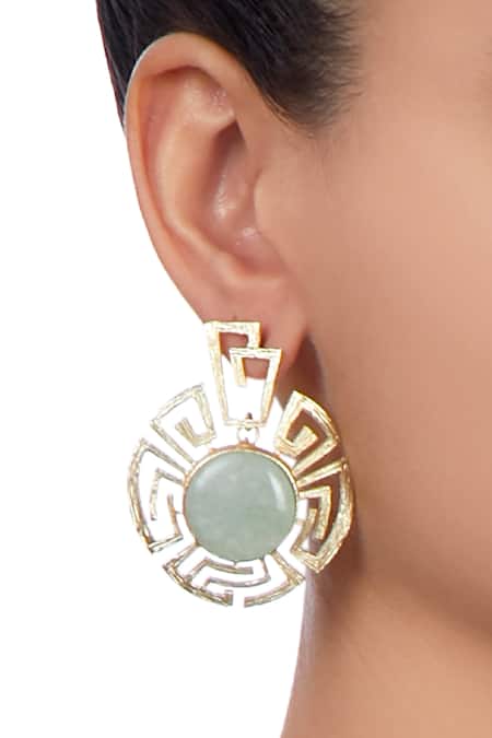 Masaya Jewellery Stone Embellished Earrings 