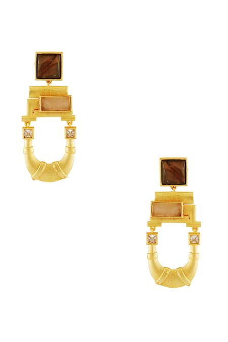 Masaya Jewellery Stone Embellished Earrings 