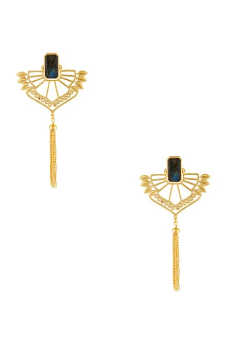 Masaya Jewellery Black Stone Earrings 