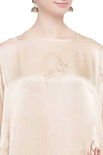 Neeta Bhargava Beige Silk Blouse And Palazzos at Aza Fashions Neeta Bhargava_Beige Silk Blouse And Palazzos _at_Aza_Fashions