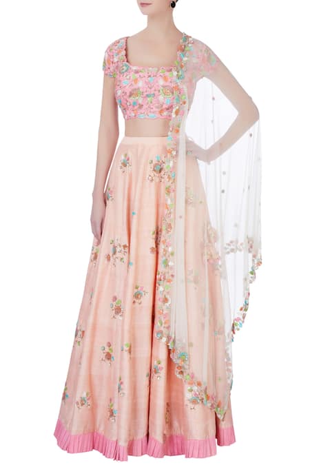 Priyanka Jain Pink embroidered lehenga set  