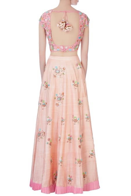 Priyanka Jain Pink embroidered lehenga set  