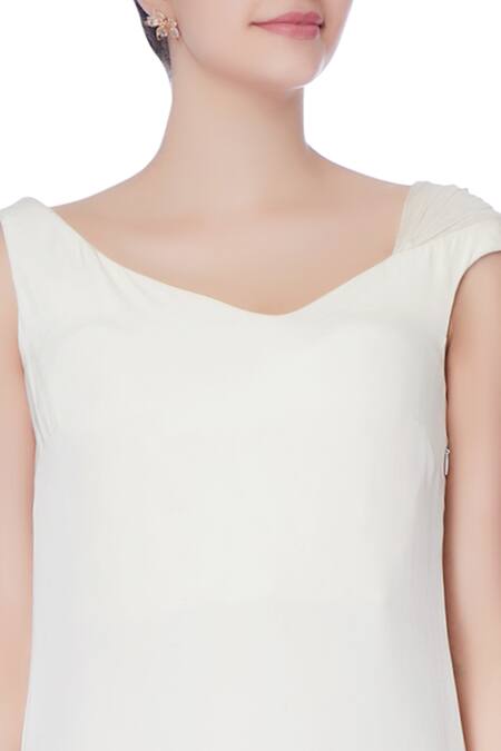 Bloni_Black Draped Gown_at_Aza_Fashions