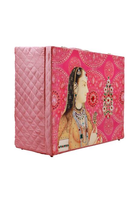 Puneet Gupta_Pink Bridal Print Trunk _Online_at_Aza_Fashions