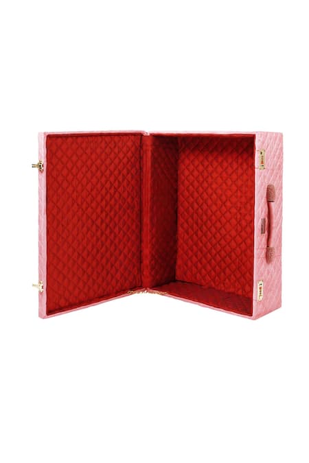 Puneet Gupta_Pink Bridal Print Trunk _at_Aza_Fashions