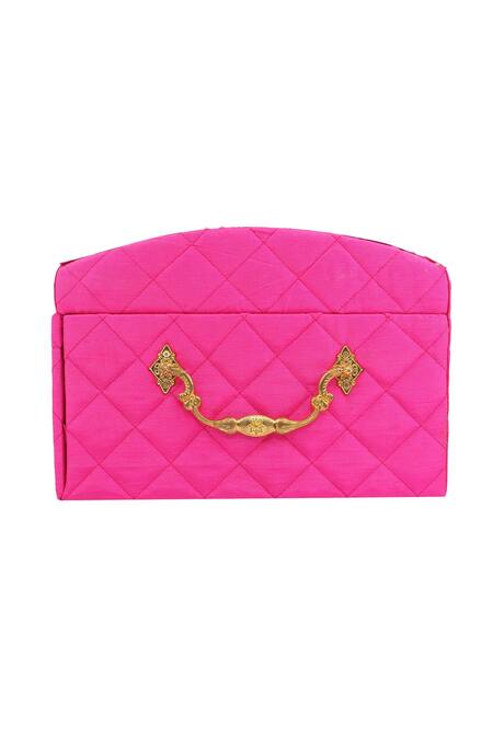 Buy_Puneet Gupta_Pink Crystals, Embroidery Embellished Trunk _Online_at_Aza_Fashions
