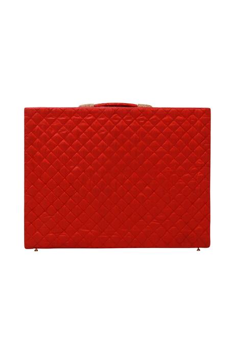 Buy_Puneet Gupta_Red Diamante Mewar Mahal Print Trunk _Online_at_Aza_Fashions