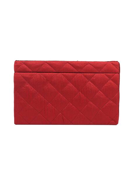 Buy_Puneet Gupta_Red Antique Mewar Mahal Print Trunk _Online_at_Aza_Fashions