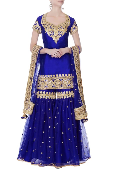 Preeti S Kapoor Embroidered Kurta Gharara Set 