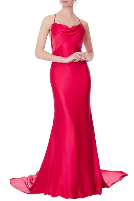 Orange Sexy Backless Evening Dress Prom Gown | LizProm