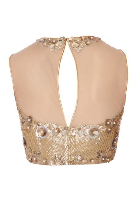 Rajat & Shraddha_Green Chiffon Embroidered Sequin Sea Pre-draped Saree With Blouse  _at_Aza_Fashions