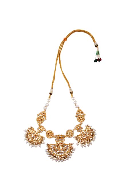 Just Shradhas Pearl Embellished Necklace 