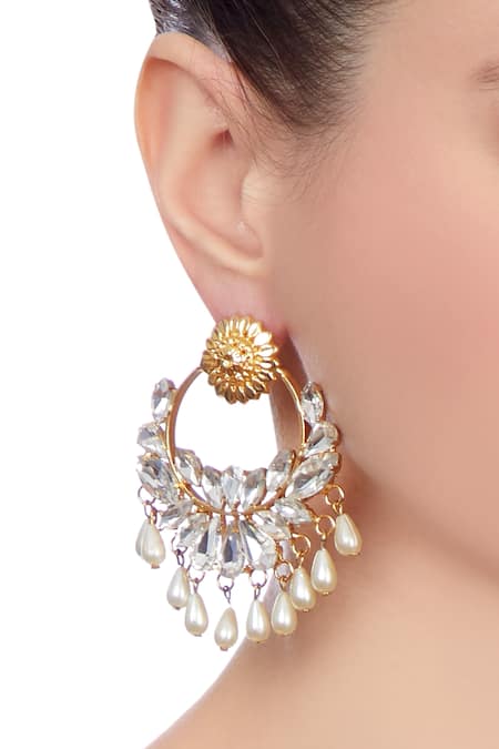 AE-Tee Crystal Embellished Earrings 