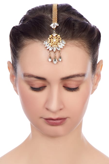 AE-Tee Gold plated jharokha maangtikka 