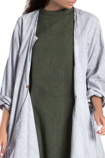 MATI_White Asymmetrical Cotton Jacket_Online_at_Aza_Fashions