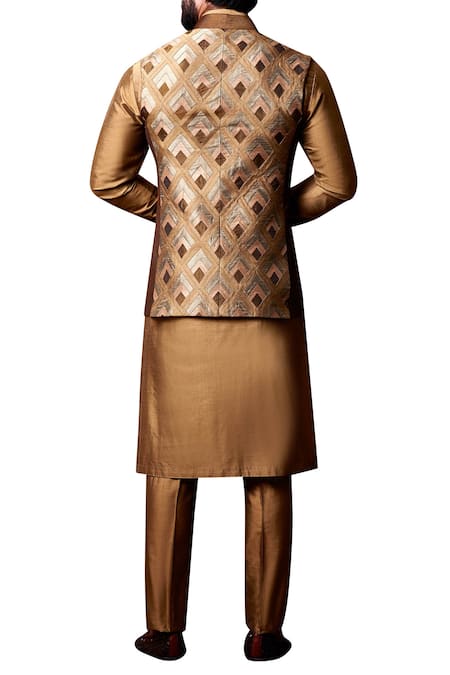 Kunal Anil Tanna Patchwork Bundi Kurta Set 