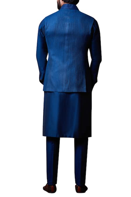 Kunal Anil Tanna Self Textured Bundi & Kurta Set 