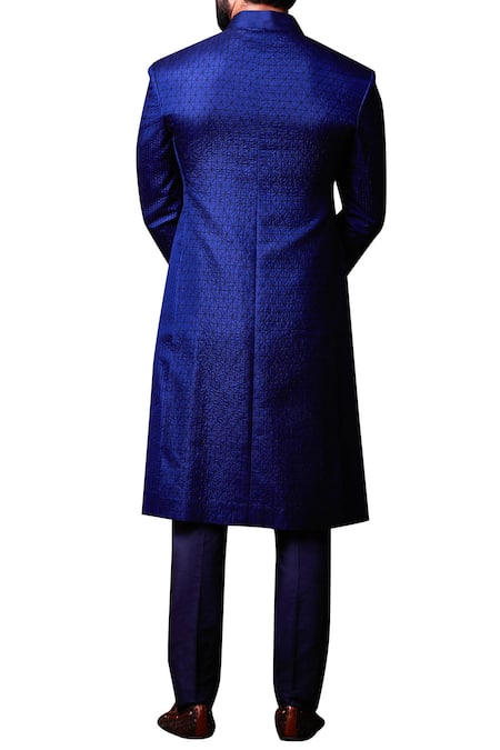 Kunal Anil Tanna Geometric Patchwork Achkan 