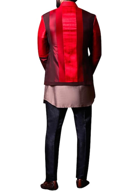 Kunal Anil Tanna Patchwork Jacket & Kurta Set 
