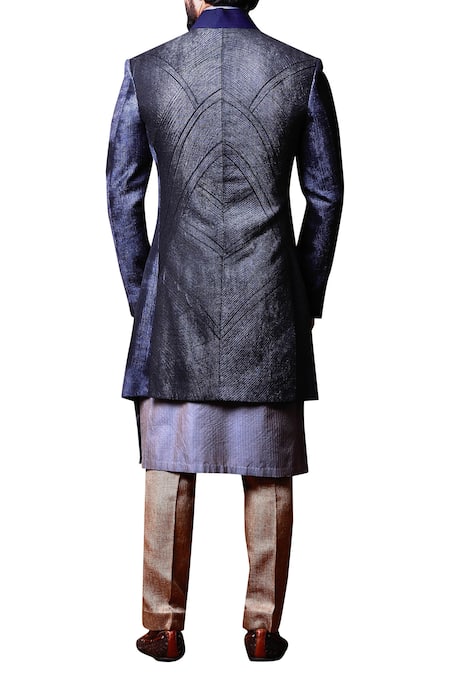 Kunal Anil Tanna Textured Jacket Kurta Set 