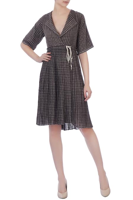 Urvashi Kaur Chequered Dress 