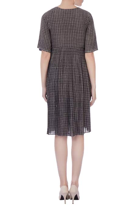 Urvashi Kaur Chequered Dress 