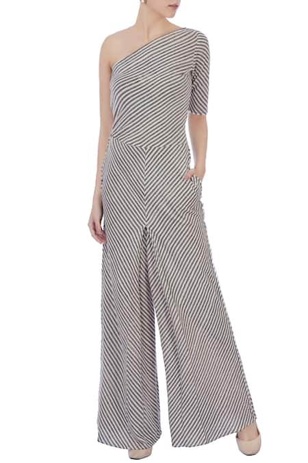 Urvashi Kaur Striped Jumpsuit 