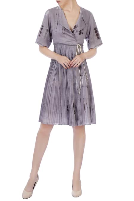 Urvashi Kaur Handwoven Silk Wrap Dress 