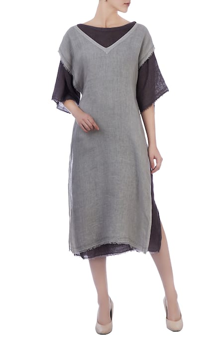 Urvashi Kaur Linen Oversized Tunic 