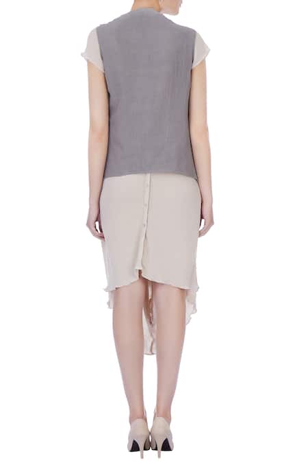 Urvashi Kaur Organic Handwoven Cotton Woven Jacket 