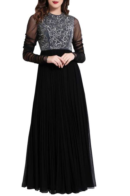 Vedangi Agarwal Black Embroidered Gown 