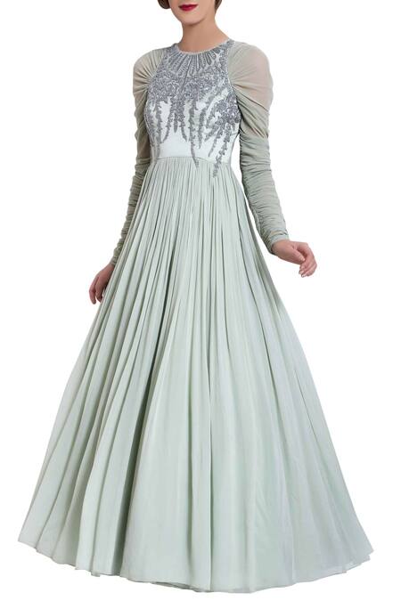 Vedangi Agarwal Blue Embroidered Gown 