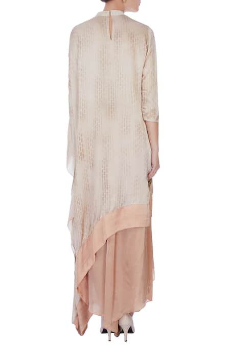 Neeta Bhargava Asymmetric Cape & Palazzo Set 