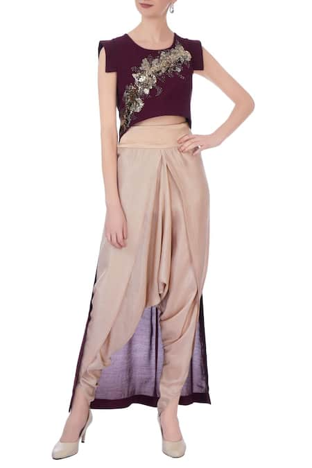 Maison Blu Silk Tunic & Dhoti Pant Set 