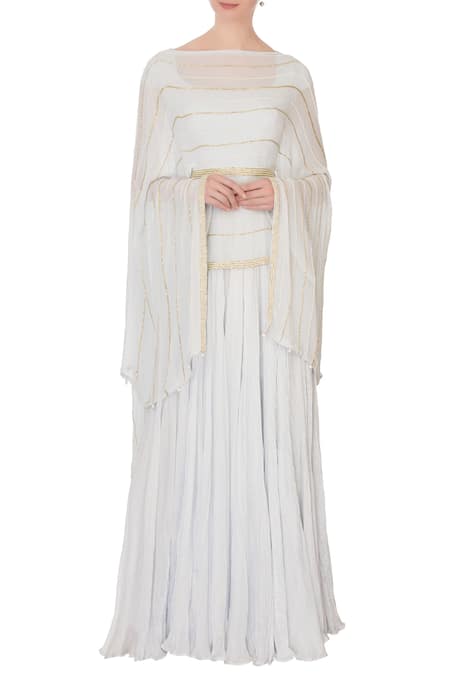 Pooja Rajpal Jaggi Embroidered Cape with Anarkali 