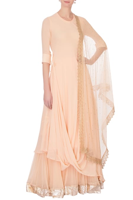 Pooja Rajpal Jaggi Draped Kurta Sharara Set 