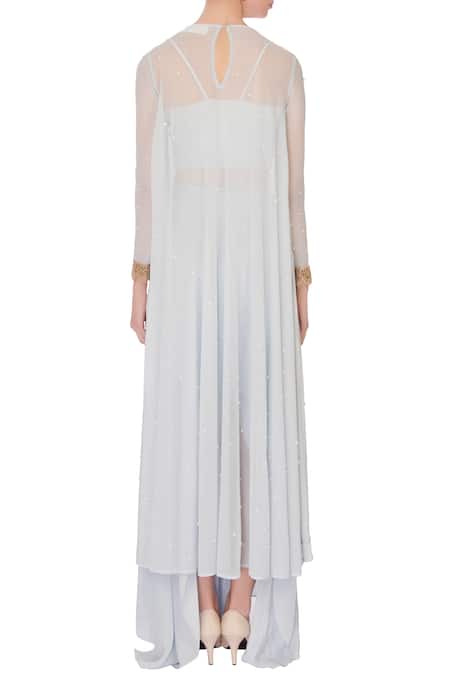 Pooja Rajpal Jaggi Embroidered Cape & Pant Set 